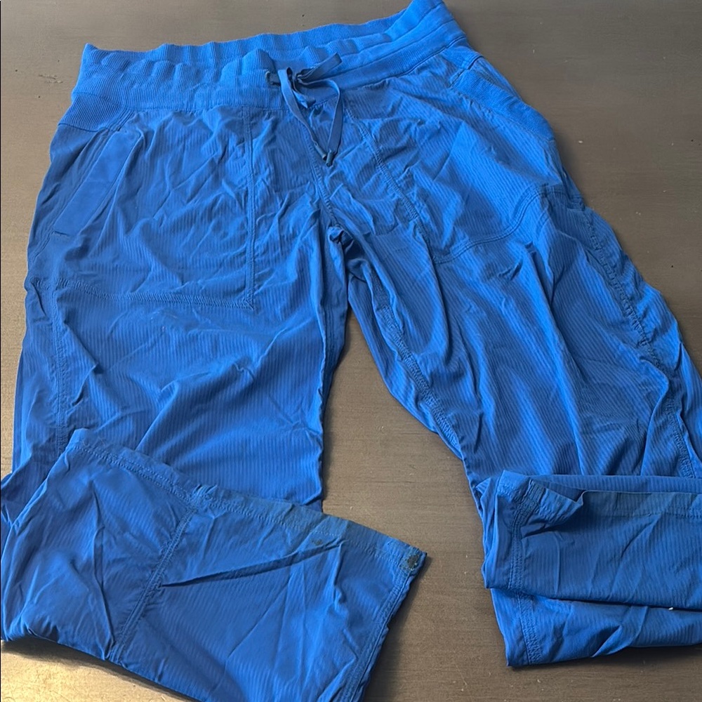 Lululemon Athletica Blue Cargo Dance Studio Pants with Relaxed Fit